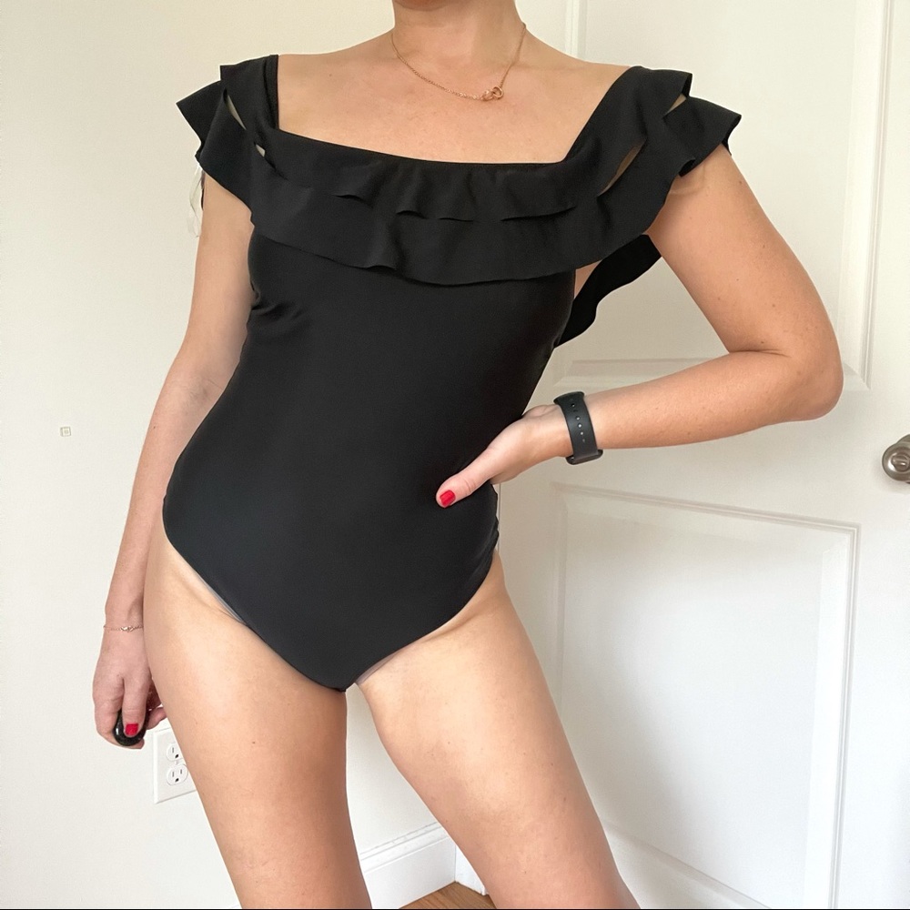 Makers Of Dreams Off Shoulder Ruffle Body Suit